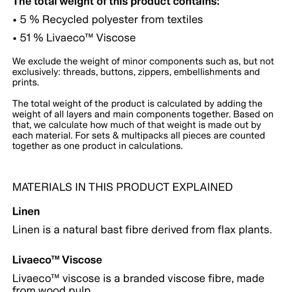 H&M Linen Blend Cream Pants - Picture 5 of 6